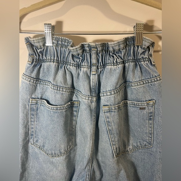 Zara High Rise Paper Bag Waist Jeans - Picture 8 of 11